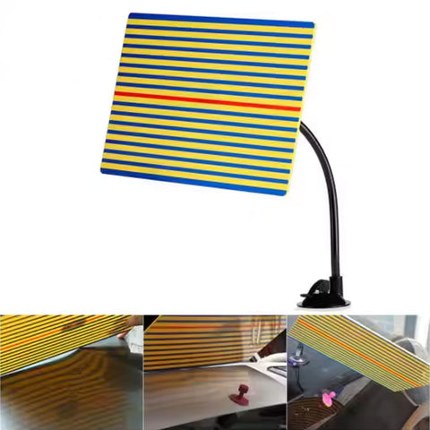 Dent Removal Tool - Auto Body Repair Reflector Board With Paintless Yellow Stripe Testing Dent Removal Tool - Auto Body Repair Reflector Board With Paintless Yellow Stripe Testing