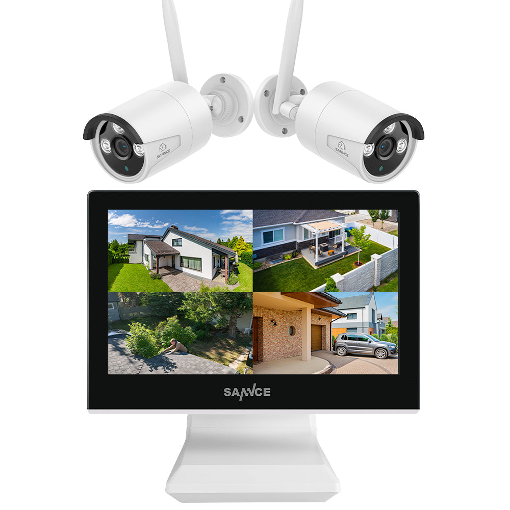 SANNCE 2K Super HD 10 Channel NVR w/3MP Wireless Camera System