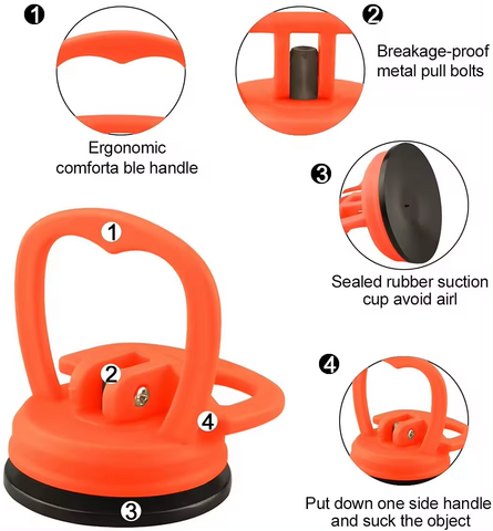 4 pcs High Quality Car Dent Repair Puller Vacuum Sucker Orange Suction Cup 4 pcs High Quality Car Dent Repair Puller Vacuum Sucker Orange Suction Cup