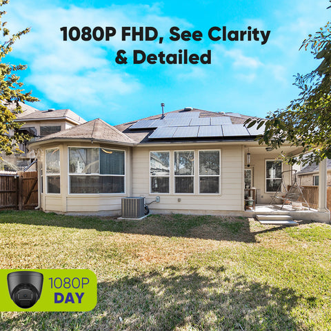 1080P 8 Channel PT Security Camera System - Hybrid 5-in-1 DVR, Pan & Tilt CCTV Camera, 100 ft Night Vision, Motion Detection, Outdoor, Waterproof 1080P 8 Channel PT Security Camera System - Hybrid 5-in-1 DVR, Pan & Tilt CCTV Camera, 100 ft Night Vision, Motion Detection, Outdoor, Waterproof