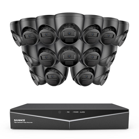 1080p 16 Channel 16 Camera Outdoor Wired Security System, Smart Motion Detection, 100 ft Infrared Night Vision, IP66 Weatherproof 1080p 16 Channel 16 Camera Outdoor Wired Security System, Smart Motion Detection, 100 ft Infrared Night Vision, IP66 Weatherproof