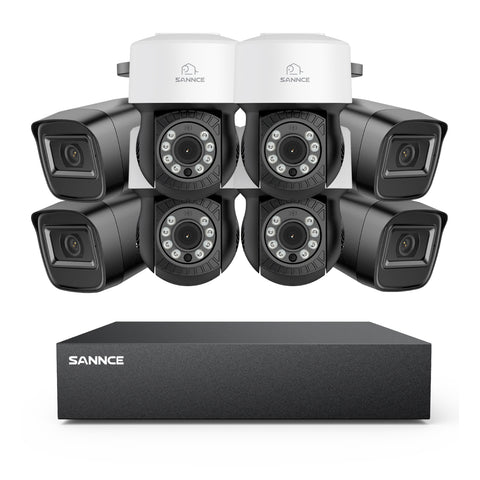 1080P 8 Channel PT Security Camera System - Hybrid 5-in-1 DVR, Pan & Tilt CCTV Camera, 100 ft Night Vision, Motion Detection, Outdoor, Waterproof 1080P 8 Channel PT Security Camera System - Hybrid 5-in-1 DVR, Pan & Tilt CCTV Camera, 100 ft Night Vision, Motion Detection, Outdoor, Waterproof