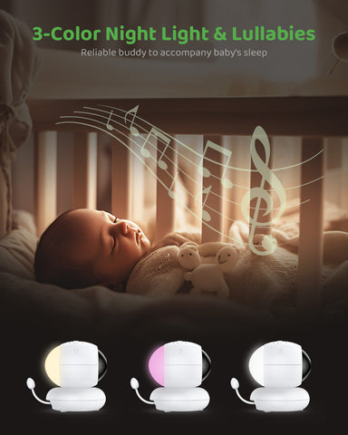 SANNCE 1080p HD Video Baby Monitor with Camera, 5.5" Larger Display TFT LCD, 340° Pan & 50° Tilt, 4X Zoom, Voice & Motion & Temperature Detection, Feeding Reminder, Relaxing Lullabies, 5000mAh Battery SANNCE 1080p HD Video Baby Monitor with Camera, 5.5" Larger Display TFT LCD, 340° Pan & 50° Tilt, 4X Zoom, Voice & Motion & Temperature Detection, Feeding Reminder, Relaxing Lullabies, 5000mAh Battery