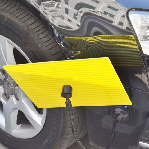Dent Removal Tool - Auto Body Repair Reflector Board With Paintless Yellow Stripe Testing Dent Removal Tool - Auto Body Repair Reflector Board With Paintless Yellow Stripe Testing