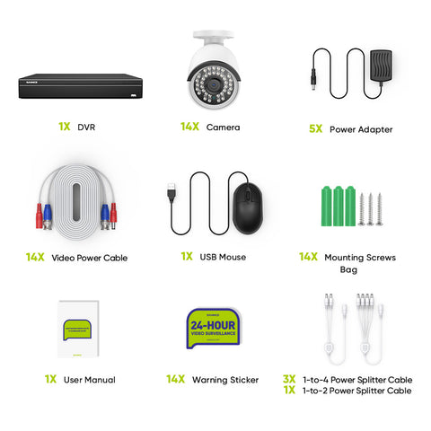 16 Channel 4K PoE Security Camera System, 8MP Outdoor PoE IP Cameras, ONVIF Supported NVR, Two-Way Audio, Smart Human/Vehicle Detection 16 Channel 4K PoE Security Camera System, 8MP Outdoor PoE IP Cameras, ONVIF Supported NVR, Two-Way Audio, Smart Human/Vehicle Detection