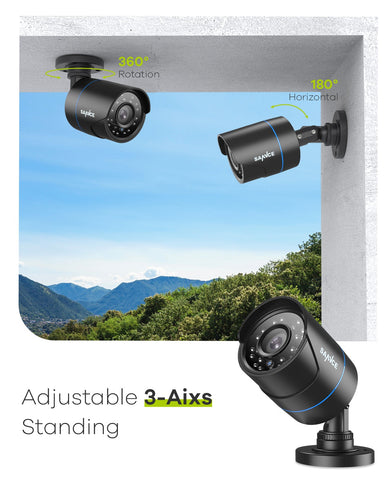 1080p Wired Security Camera, 4-in-1 for AHD/TVI/CVI/CVBS, IP66 Weatherproof Analog Surveillance Video Add–On Camera for Indoor and Outdoor Use, 100 ft Clear Night Vision 1080p Wired Security Camera, 4-in-1 for AHD/TVI/CVI/CVBS, IP66 Weatherproof Analog Surveillance Video Add–On Camera for Indoor and Outdoor Use, 100 ft Clear Night Vision