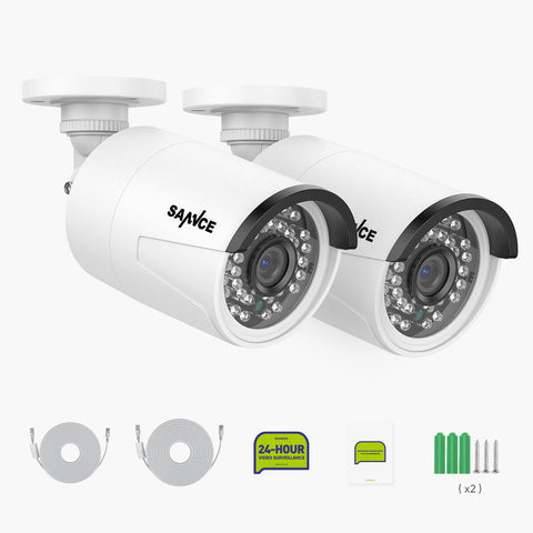 4K 8MP Super HD PoE Security Outdoor IP Camera - Smart Person/Vehicle Alerts, Two-way Audio, work with SANNCE N98PBD/N96PBK (2-Pack) 4K 8MP Super HD PoE Security Outdoor IP Camera - Smart Person/Vehicle Alerts, Two-way Audio, work with SANNCE N98PBD/N96PBK (2-Pack)