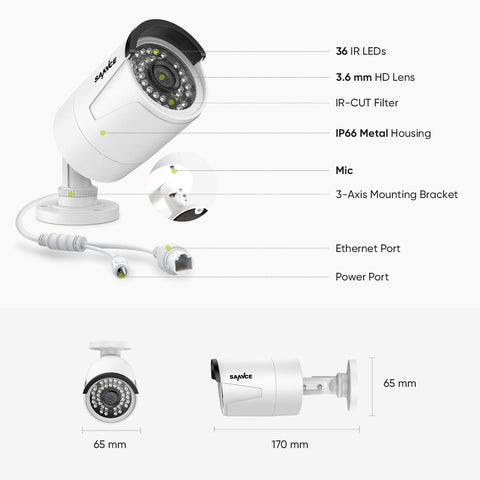 10 Channel 4K PoE Security Camera System, 2PCS 8MP Outdoor Metal IP Cameras, AI Human/Vehicle Detection, H.265+ Video Compression, Two-Way Audio 10 Channel 4K PoE Security Camera System, 2PCS 8MP Outdoor Metal IP Cameras, AI Human/Vehicle Detection, H.265+ Video Compression, Two-Way Audio
