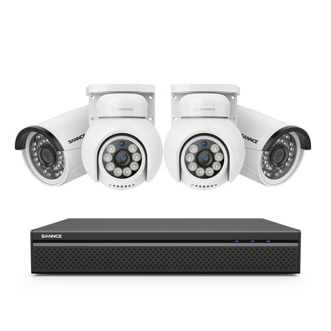 10 Channel 4K PoE Security System, 8MP Bullet & Pan-Tilt IP Cameras with AI Human/Vehicle Detection, Color Night Vision & Two-Way Audio 10 Channel 4K PoE Security System, 8MP Bullet & Pan-Tilt IP Cameras with AI Human/Vehicle Detection, Color Night Vision & Two-Way Audio