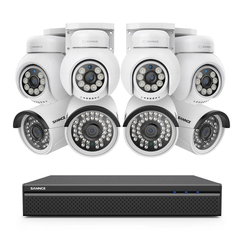 10 Channel 4K PoE Security Camera System for Home & Business, 8MP Bullet & PT Turret IP Cameras, AI Person/Vehicle Detection, Two-Way Audio 10 Channel 4K PoE Security Camera System for Home & Business, 8MP Bullet & PT Turret IP Cameras, AI Person/Vehicle Detection, Two-Way Audio