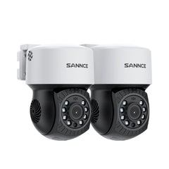 Pack of 2, 1080P AHD PT Dome Wired Security Camera, Pan 350° Tilt 90°, 100 ft Night Vision, Motion Detection, Waterproof