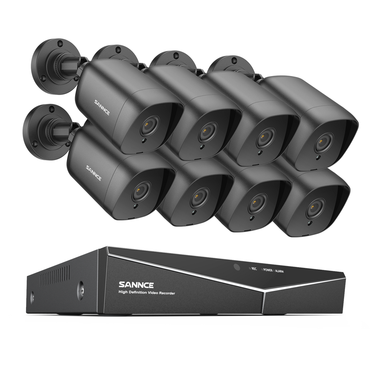 5MP 8 Channel Security Cameras System - Hybrid 5-in-1 CCTV DVR, Motion Detection, IP66 Weatherproof