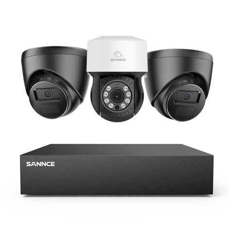 1080P 8 Channel PT Security Camera System - Hybrid 5-in-1 DVR, Pan & Tilt CCTV Camera, 100 ft Night Vision, Motion Detection, Outdoor, Waterproof