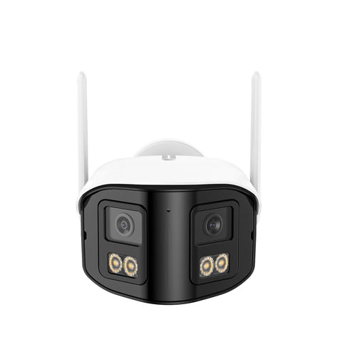FDQ400 4K 10-Channel Dual-Lens PoE Security Camera System, 8MP NVR 6PCS 4MP WiFi + PoE IP Cameras, 170° Ultra-Wide Angle, Ultra-Low-Light Full-Color Night Vision, Two-Way Audio, AI Human Detection