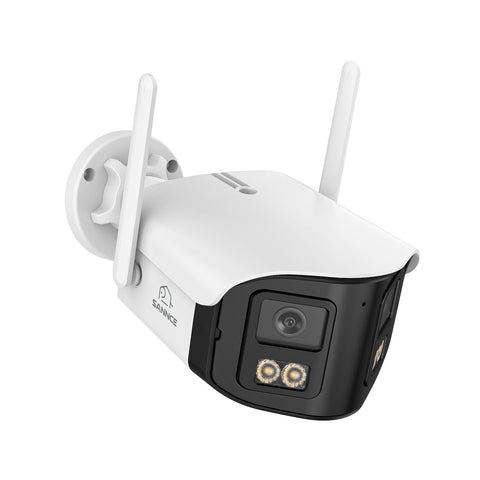 4MP 16-Channel Wireless Security Camera System, 8MP NVR, 6PCS Dual-Lens WiFi Cameras, 170° Wide View, Color Night Vision, AI Detection, Alexa