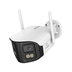 DQ400 - 4MP Dual-Lens Outdoor WiFi Security Camera, 170° Ultra-wide Angle, Full-Color Night Vision, 2.4G/5G Dual-Band WiFi, Two-Way Audio, Cloud & Max. 256 GB Local Storage, Works with Alexa