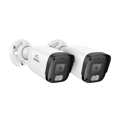2PCS 5MP Full HD PoE IP Security Camera, Night Vision, Advanced Detection, IP67 Waterproof