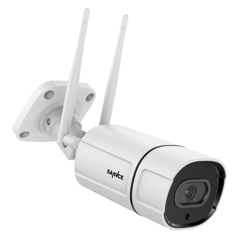 3MP Wireless Outdoor Bullet Security Camera – Waterproof IP Camera with Dual Antenna, H.265, IR Night Vision, Two-Way Audio & TF Card Support