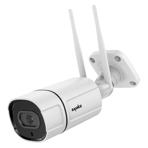 3MP Wireless Outdoor Bullet Security Camera – Waterproof IP Camera with Dual Antenna, H.265, IR Night Vision, Two-Way Audio & TF Card Support