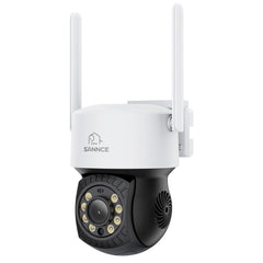 5MP 16-Channel Wireless CCTV System, 8MP NVR, PT WiFi Cameras, AI Audio, Human Detection, Work With Alexa (4xPT Cameras + 1x4MP Dual-Lens Wide-Angle Camera)