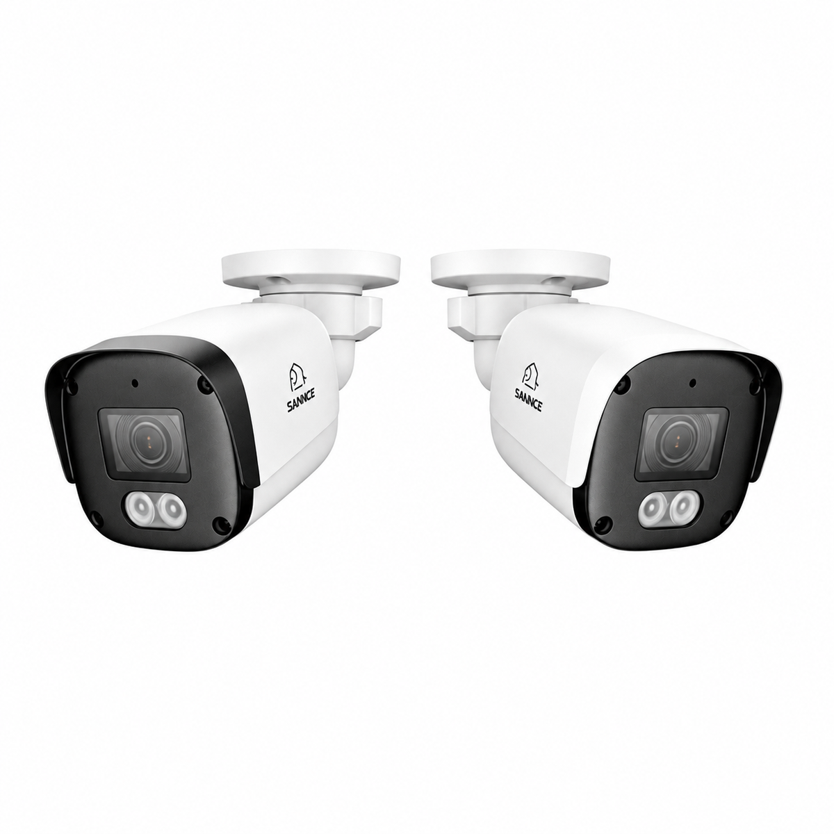 FX800 - 2Pcs 4K PoE Security Camera w/ Audio, SD Card Slot, AI Detection, Wider-Angle, Dual-Light Color Night Vision, IP67 Waterproof