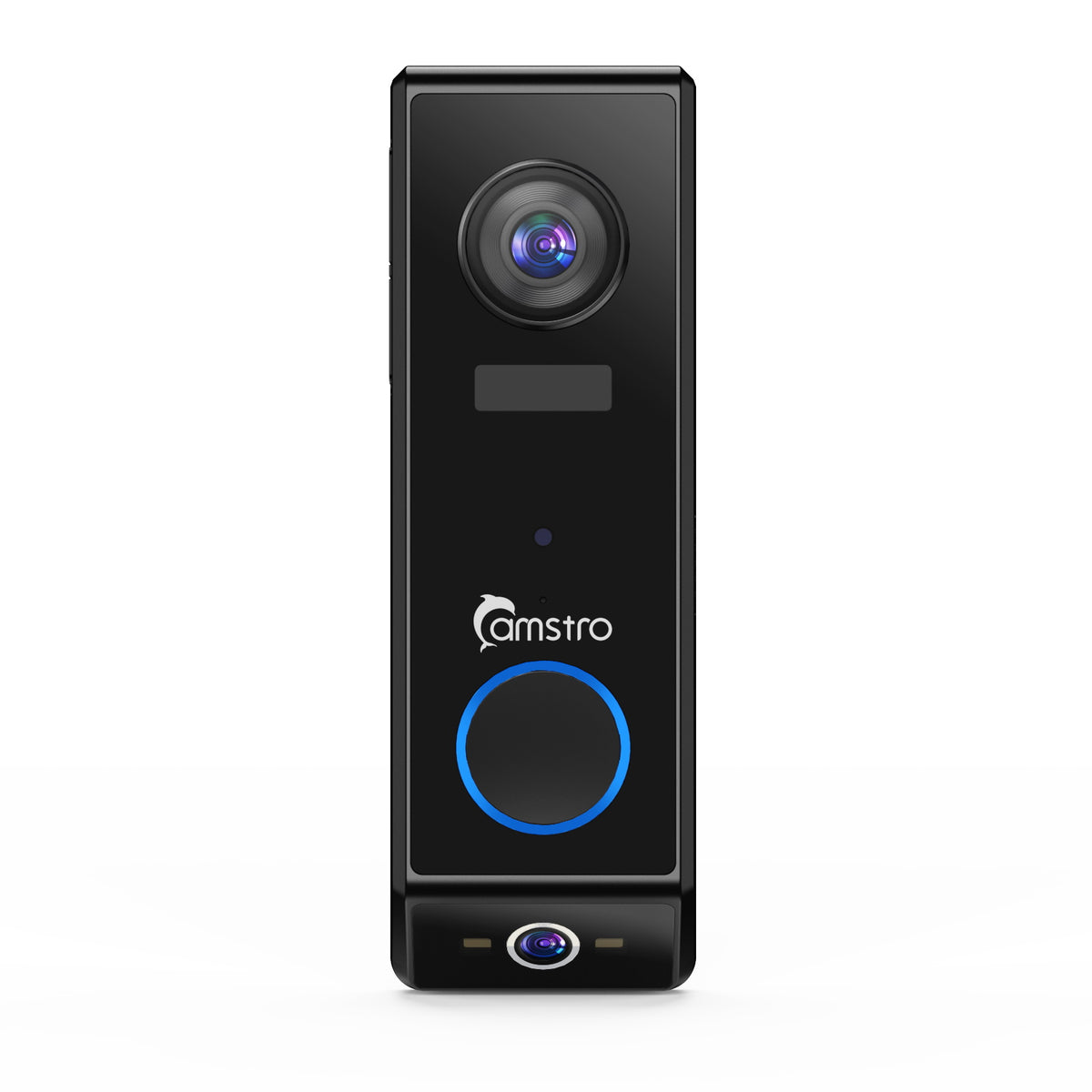 Camstro 2K+1080P Smart Video Doorbell, Two-Way Audio, Customised Human Detection, Day Night Vision, 5200mAh Rechargeable Battery, Support TF Card & Cloud Storage, Work with Alexa and Google Assistant