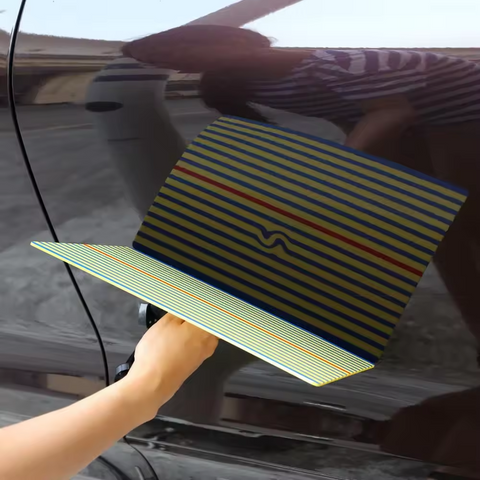 Dent Removal Tool - Auto Body Repair Reflector Board With Paintless Yellow Stripe Testing