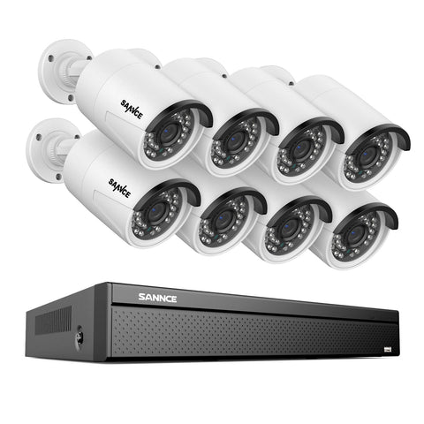 16 Channel 3MP PoE Security Camera System, 4K NVR & 3MP Outdoor PoE IP Cameras, ONVIF Supported, H.265, Audio Recording, Human/Vehicle Detection