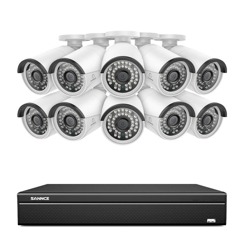 16 Channel 4K PoE Security Camera System, 8MP Outdoor PoE IP Cameras, ONVIF Supported NVR, Two-Way Audio, Smart Human/Vehicle Detection