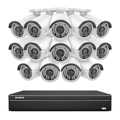 16 Channel 4K PoE Security Camera System, 8MP Outdoor PoE IP Cameras, ONVIF Supported NVR, Two-Way Audio, Smart Human/Vehicle Detection