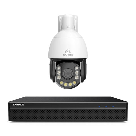 4K 8-Channel PoE Security NVR System with 20X PTZ 8MP Camera, Auto Tracking, Two-Way Audio, Night Vision