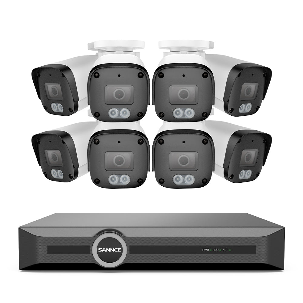 3MP 8 Channel PoE Security System, 6MP NVR, S+265., Smart Motion Detection, Smart Playback, Smart Notification with Image Attached