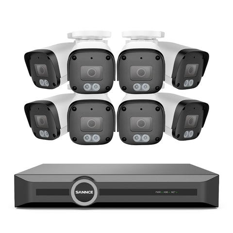 3MP 8 Channel PoE Security System, 6MP NVR, S+265., Smart Motion Detection, Smart Playback, Smart Notification with Image Attached