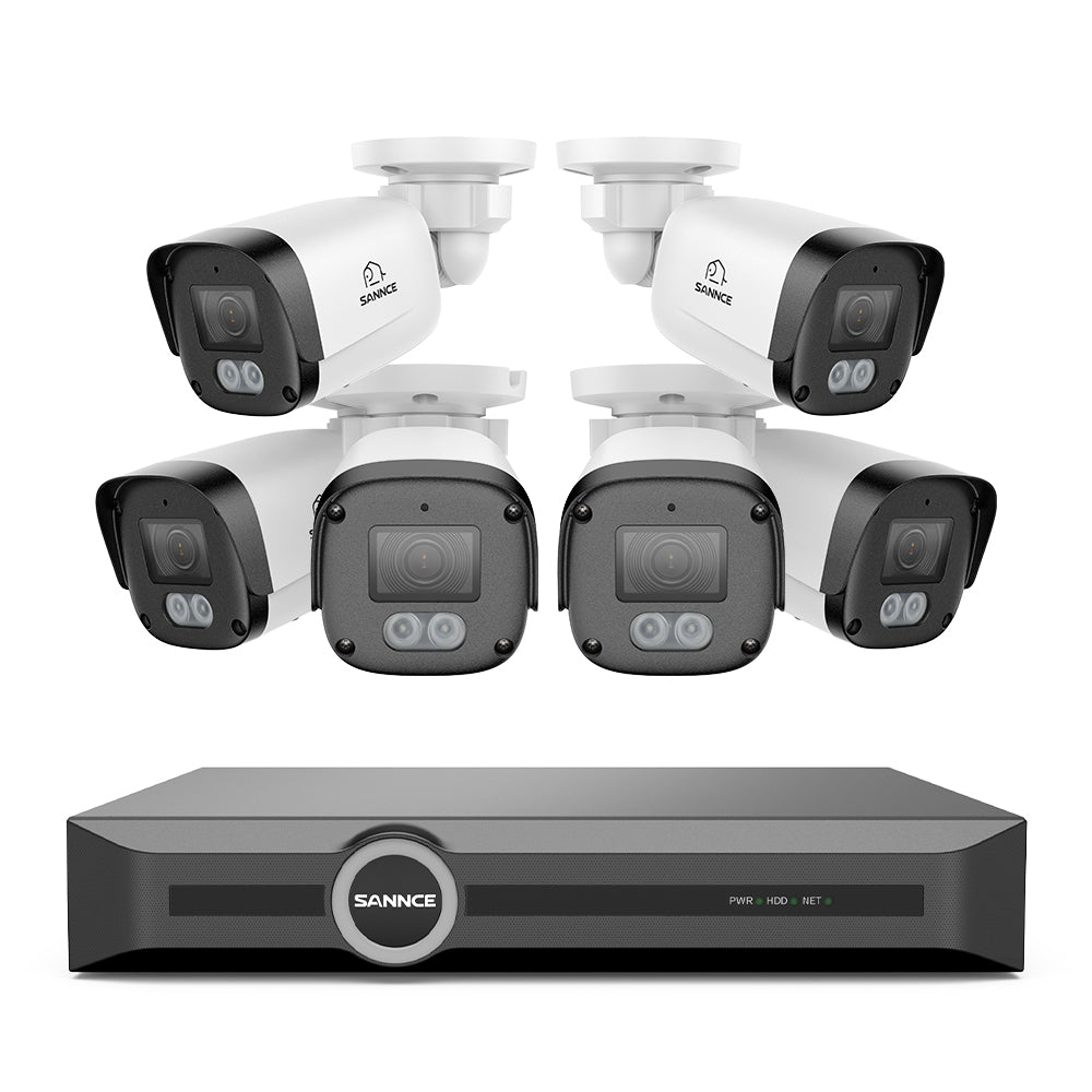 5MP 8 Channel PoE Security System, 6MP NVR, S+265., Human & Vehicle Detection, Smart Playback, Smart Notification with Image Attached
