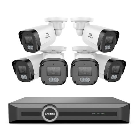 5MP 8 Channel PoE Security System, 6MP NVR, S+265., Human & Vehicle Detection, Smart Playback, Smart Notification with Image Attached