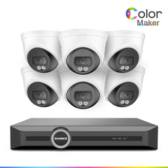 NCR300 - 3MP 8-Channel PoE Security Camera System with 6MP NVR, F1.0 Full Color Night Vision, 6Pcs 2K Cameras, AI Human & Vehicle Detection, S+265