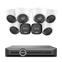 3MP 8 Channel PoE Security System, 6MP NVR, S+265., Smart Motion Detection, Smart Playback, Smart Notification with Image Attached