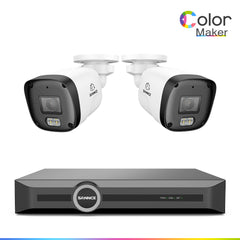 NCR300 - 3MP 8-Channel PoE Security Camera System with 6MP NVR, F1.0 Full Color Night Vision, 2Pcs 2K Cameras, AI Human & Vehicle Detection, S+265