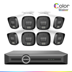 NCR300 - 3MP 8-Channel PoE Security Camera System with 6MP NVR, F1.0 Full Color Night Vision, 8Pcs 2K Cameras, AI Human & Vehicle Detection, S+265