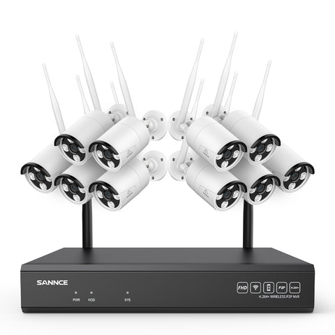 5MP 16-Channel Wireless Security Camera System, 8MP NVR, 5MP WiFi IP Camera, Two-Way Audio, IP66 Waterproof, Smart AI Human Detection, Work With Alexa