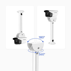 Security Camera Mount Bracket, Heavy-Duty Metal, Wall / Ceiling Mount for Turret & Dome & Bullet Cameras, Compatible with Conventional Security Camera