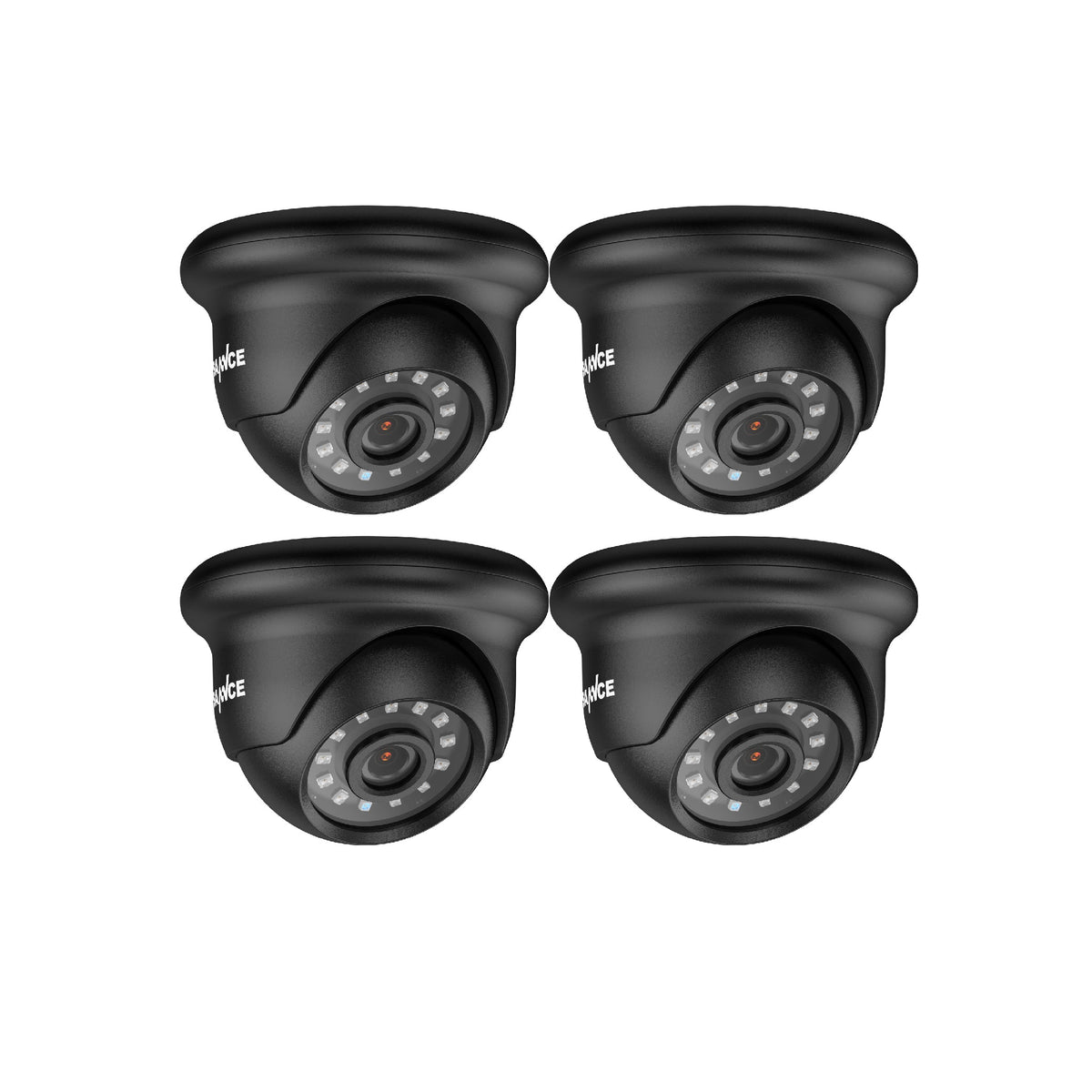 Certified Refurbished, 1080P Security Camera Kit, 100 ft IR Night Vision, Digital WDR & DNR, IP66 Waterproof for Indoor and Outdoor, Pack of 4