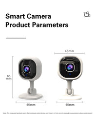 Square Indoor Camera for Home Security, 1080P WiFi Security Camera for Pet/ Baby Monitor, Privacy Mode, 2-Way Audio, Night Vision, AI Detection, SD Card Storage
