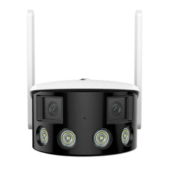 Certified Refurbished, 2K 4MP Panoramic Outdoor WiFi Dual-Lens Security Camera, 180° Ultra Wide Angle, Color Night Vision, Human & Vehicle Smart Detection, Two-Way Audio, IP66 Waterproof, Works with Alexa & Google Assistant
