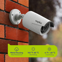 10 Channel 4K PoE Security Camera System, 2PCS 8MP Outdoor Metal IP Cameras, AI Human/Vehicle Detection, H.265+ Video Compression, Two-Way Audio