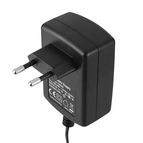 12V 2A EU Power Supply Power Adapter, UL-Listed, Power Cord with 5.5x2.1mm Tips, AC 100-240V to DC 12V 2A Transformers for LED Strip Lights, CCTV Camera, Security DVR System, Routers, Home Appliances