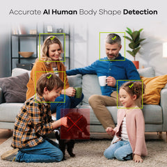 2K Super HD 4 Channel Wireless NVR and 4pcs 2MP Security Camera System w/ 10.1'' LCD Monitor, Built-in Mic, AI Human Recognition, Work with Alexa