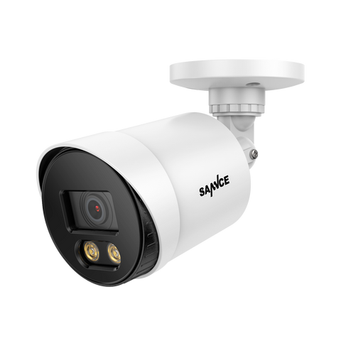 SANNCE Full Color Night Vision 1080P TVI Bullet Wired Security Camera, 2 Warm Lights, IP66 Weatherproof for Indoor Outdoor, 100ft Clear Full Color Night Vision, No Power Supply