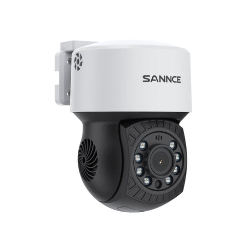 Telecamera di sicurezza PT da 1080P, panoramica a 350°, inclinazione a 90°, visione notturna fino a 100 piedi, rilevamento del movimento, impermeabile