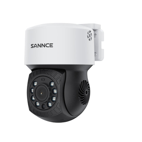 Telecamera di sicurezza PT da 1080P, panoramica a 350°, inclinazione a 90°, visione notturna fino a 100 piedi, rilevamento del movimento, impermeabile